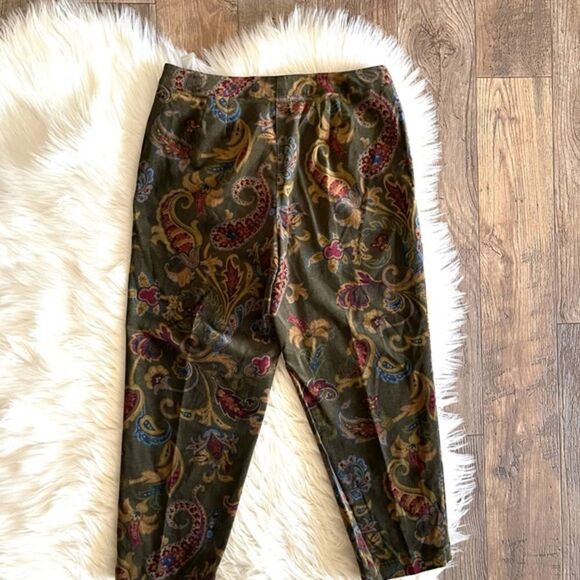 VTG Talbots Velour Piasley High Waist Pants - Picture 5 of 5